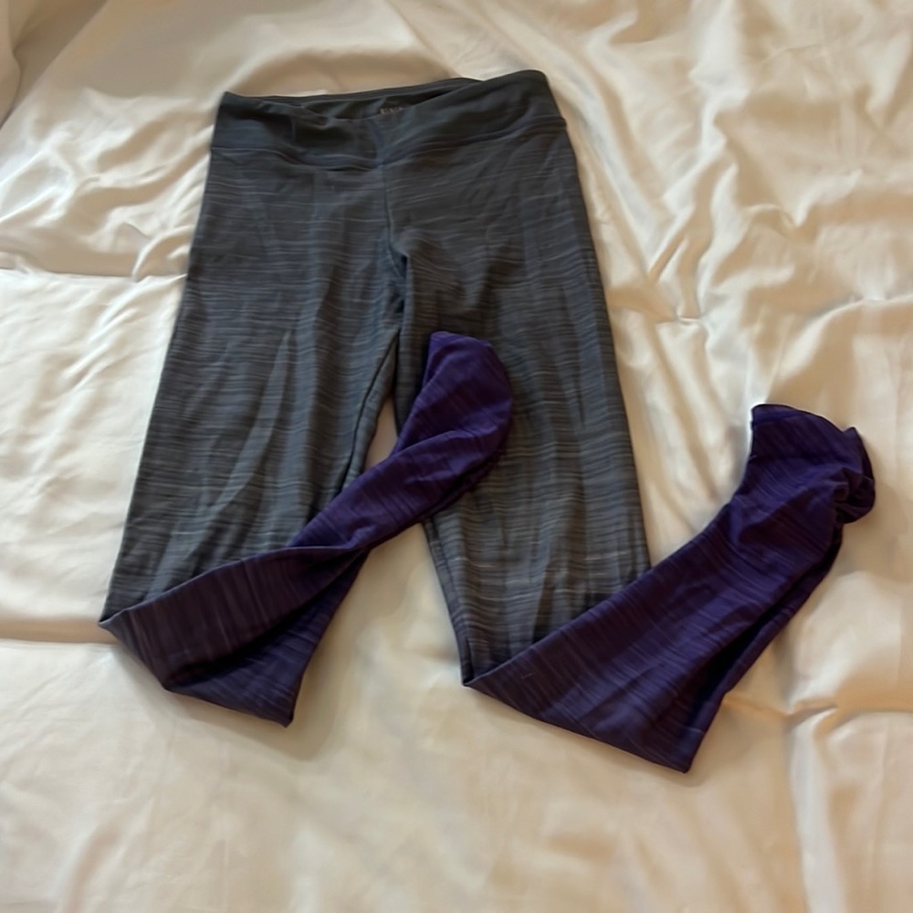 Grey and Purple Ombré Leggings, Child Size 12